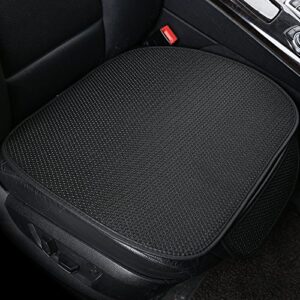 dealpeak breathable ice silk car seat cushions four seasons general car interior anti-skid seat covers office chair mat (1pc black)