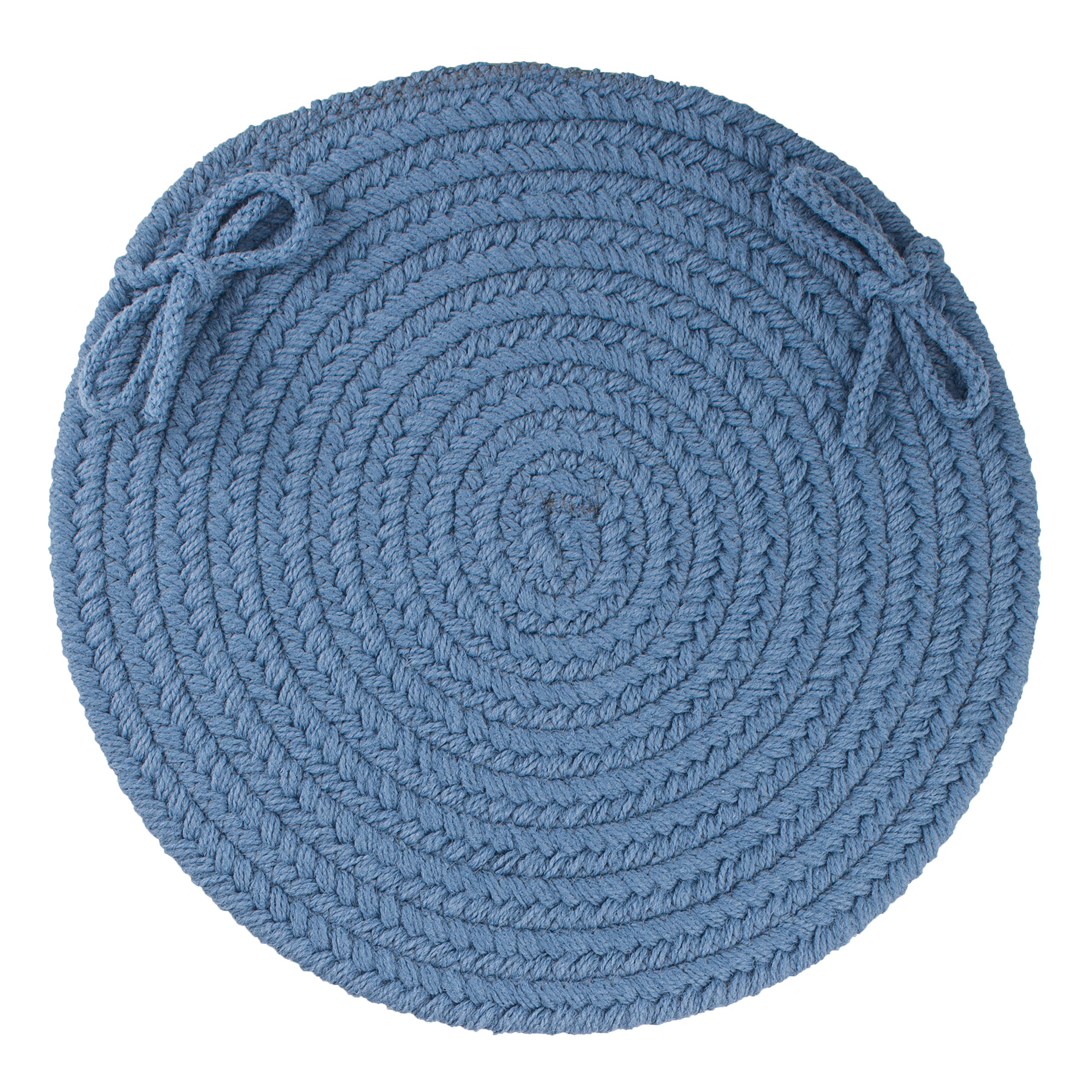 Solid Chair Pad, Marina Blue