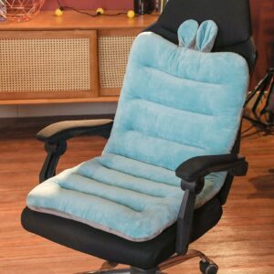 integrated recliner desk seat cushion backrest cushion plush pp cotton back support office chair sofa car seat cushion (blue),chair cushions, chair cushions, integrated recliner desk seat cushre