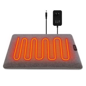 heated seat cushion for chairs, electric heating seat cover memory foam portable heating pad for cold days, promote circulation, 3 temperature levels & 3 timer settings, 17.7in * 17.7in
