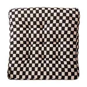 Meideli 16.54" Cute Thickened Seat Cushion Checkerboard Grid Soft Chair Cushion for Dining Chair Dorm Office Black & White 42cm/16.54in