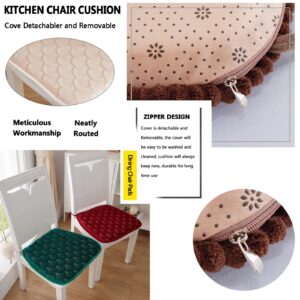 CUNCOO Kitchen Chair Cushions Set of 6 Dining Chair Pads 18"x18" Non Slip Seat Cushions Memory Foam Pads for Indoor Outdoor Home Office