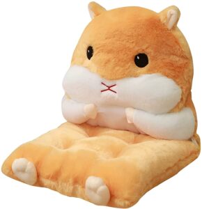 yilanlan cute hamster chair cushion floor cushion cartoon animal cushion car cushion office cushion (45cm*45cm*40cm, orange)
