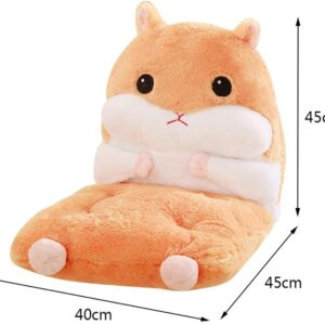 YILANLAN Cute Hamster Chair Cushion Floor Cushion Cartoon Animal Cushion car Cushion Office Cushion (45cm*45cm*40cm, Orange)