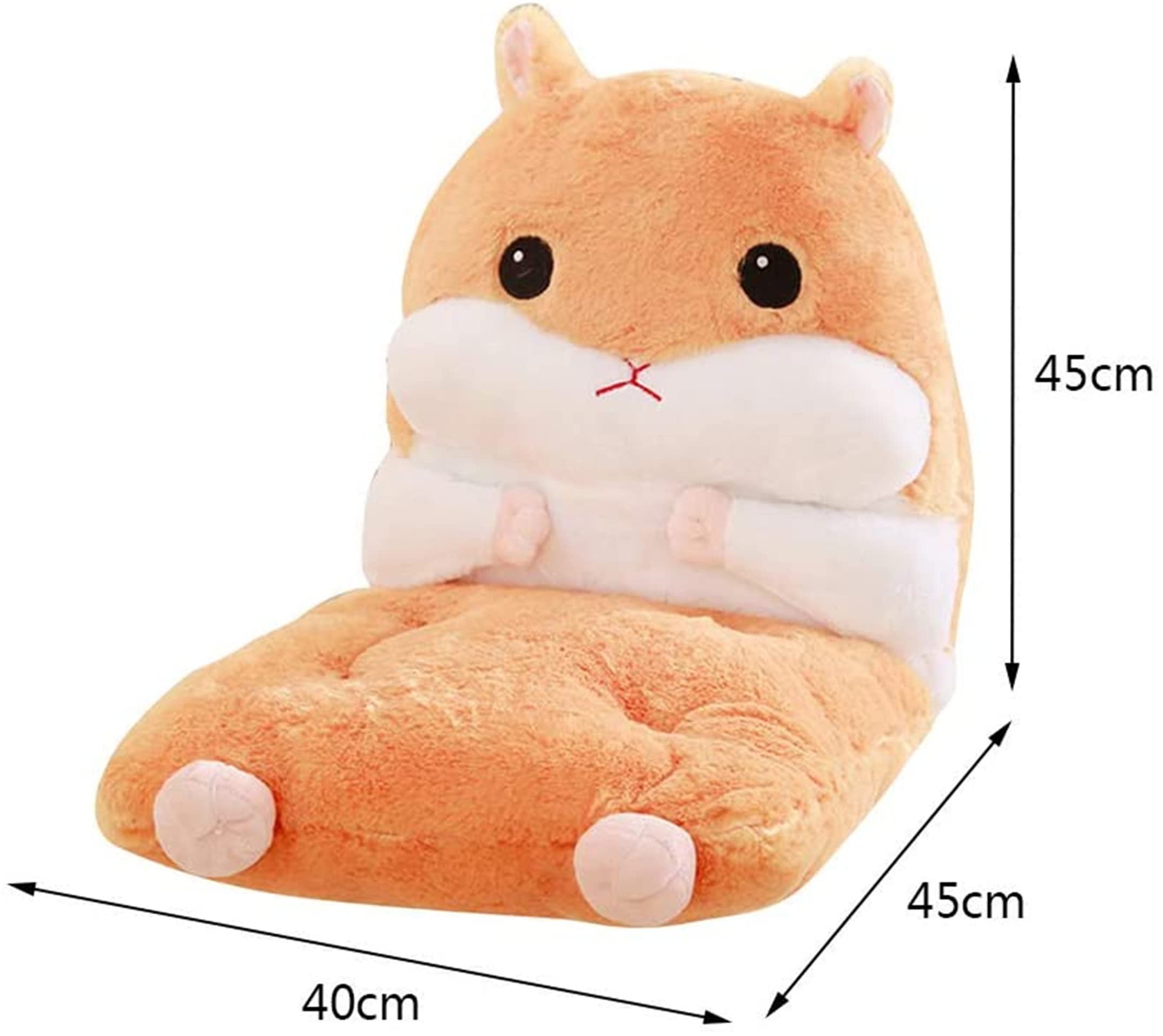 YILANLAN Cute Hamster Chair Cushion Floor Cushion Cartoon Animal Cushion car Cushion Office Cushion (45cm*45cm*40cm, Orange)