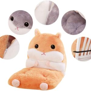 YILANLAN Cute Hamster Chair Cushion Floor Cushion Cartoon Animal Cushion car Cushion Office Cushion (45cm*45cm*40cm, Orange)