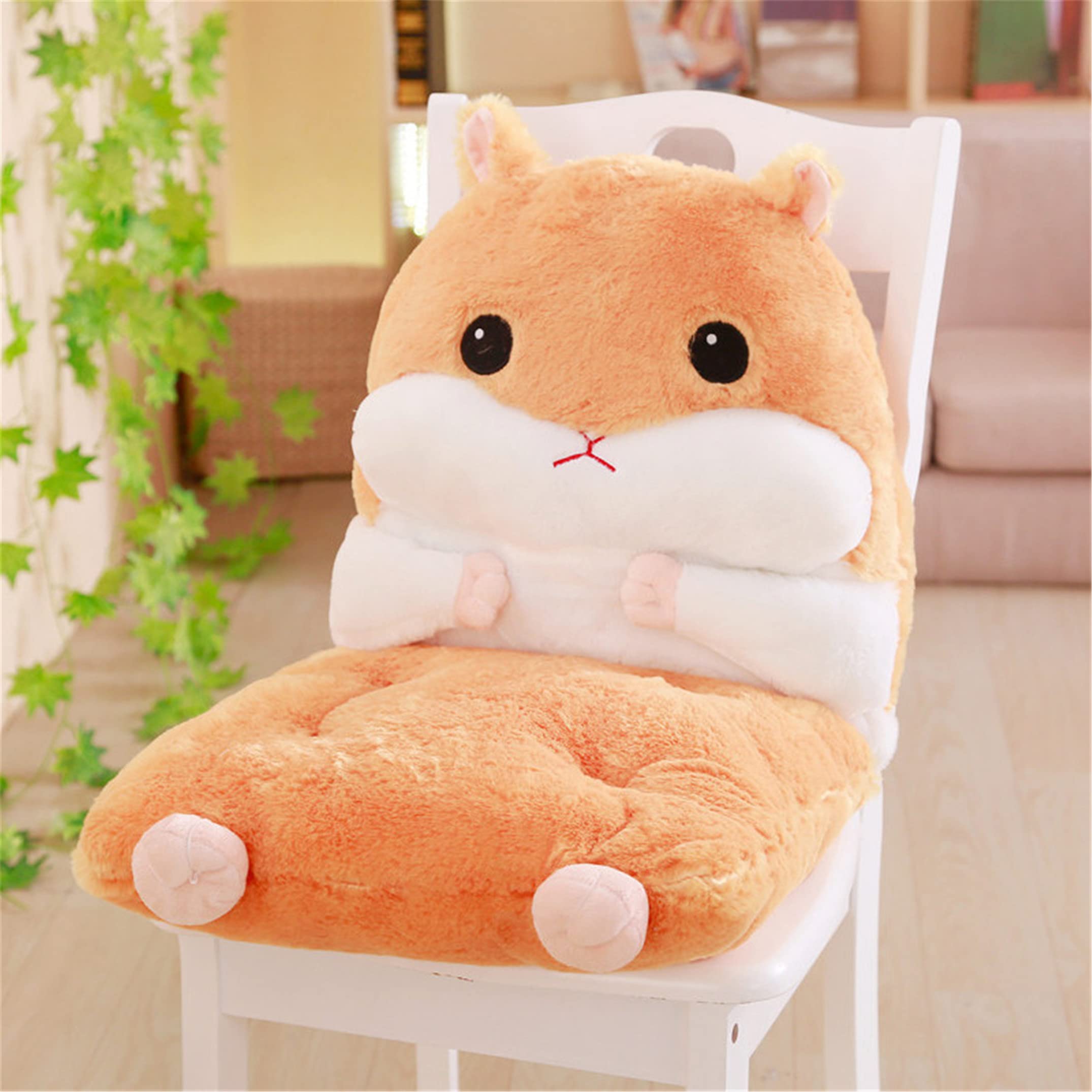 YILANLAN Cute Hamster Chair Cushion Floor Cushion Cartoon Animal Cushion car Cushion Office Cushion (45cm*45cm*40cm, Orange)