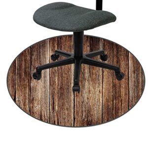 wood grain rolling chair mat for carpet non-slip gaming rug non-slip rug  for office chair computer 37 inch