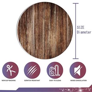 Wood Grain Rolling Chair Mat for Carpet Non-Slip Gaming Rug Non-Slip Rug  for Office Chair Computer 37 Inch