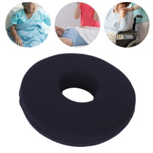 Bed Sore Donut Pillow,25cm Butt Sitting Cushion, Donut Pillow Wheelchair Nursing Bed Sore Pad for Bedridden Patient Elderly Black