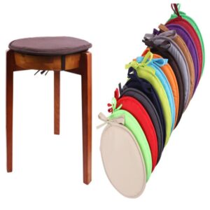 topbestor round chair pad with ties bar stool cushion soft floor pillow seat pads for dining chairs furniture, 29 x 29 x 1.8 cm