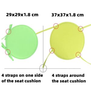 TOPBESTOR Round Chair Pad with Ties Bar Stool Cushion Soft Floor Pillow Seat Pads for Dining Chairs Furniture, 29 x 29 x 1.8 CM