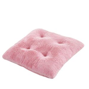tourequi warm nonslip plush wearproof seat cushions thicken office winter stool pads (pink)