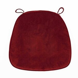 BalsaCircle 2 in Thick Wine Velvet Chiavari Chair Cushion with Removable Cover Wedding Party Reception Dinner Catering Decorations