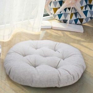 ggydd japanese thicken tatami cushion,round quilted seat cushion futon comfort chair mats non slip yoga meditation pad-m diameter:58cm(23inch)