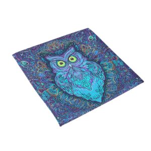 alaza cute abstract owl and psychedelic ornate pattern chair pad seat cushion for office car outdoor indoor kitchen, soft memory foam, back pain, coccyx & sciatica relief, 15.7x15.7 in