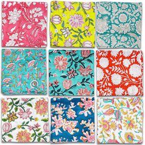 reynosohomedecor cotton cloth napkins set of 10 hand block printed size 16 x 16 kitchen dining room table