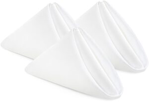 utopia home white cloth napkins (12 pack, 18x18 inches), ideal dinner napkins for party, wedding and lunch/dinner