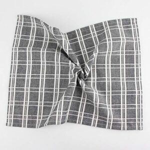 LRENNA Cloth Napkins - Set of 6 Washable Cotton and Linen Dinner Plaid Cloth Serviettes/Photograph Background/Coffee Table/Tablecloth Decoration (Grey)