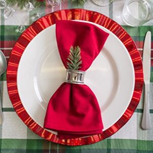 DII 100% Spun Polyester Table Top Collection, Napkins, 18x18, Red, 6 Piece