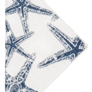 Cloth Napkins Table Linens Linen Napkins Dinner Napkins Nautical Beach Set of 12 Starfish Blue 18" x 18"