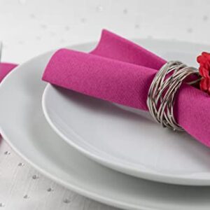 SimuLinen Magenta Dinner Napkins Paper Disposable & Decorative –Dinner Napkins with Linen-feel, Cloth-Like & KOSHER for Passover, Easter, Weddings, Shower Napkins – Size: 16”x16” – Box of 50