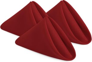 utopia home red cloth napkins (12 pack, 20x20 inches), ideal dinner napkins for party, wedding and lunch/dinner