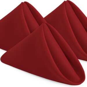 Utopia Home Red Cloth Napkins (12 Pack, 20x20 Inches), Ideal Dinner Napkins for Party, Wedding and Lunch/Dinner