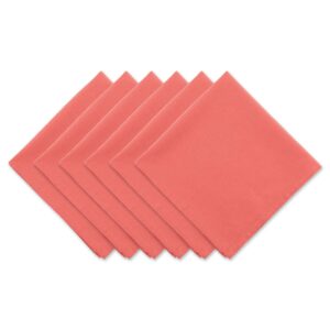 dii solid napkin set collection, 20x20, coral reef, 6 piece