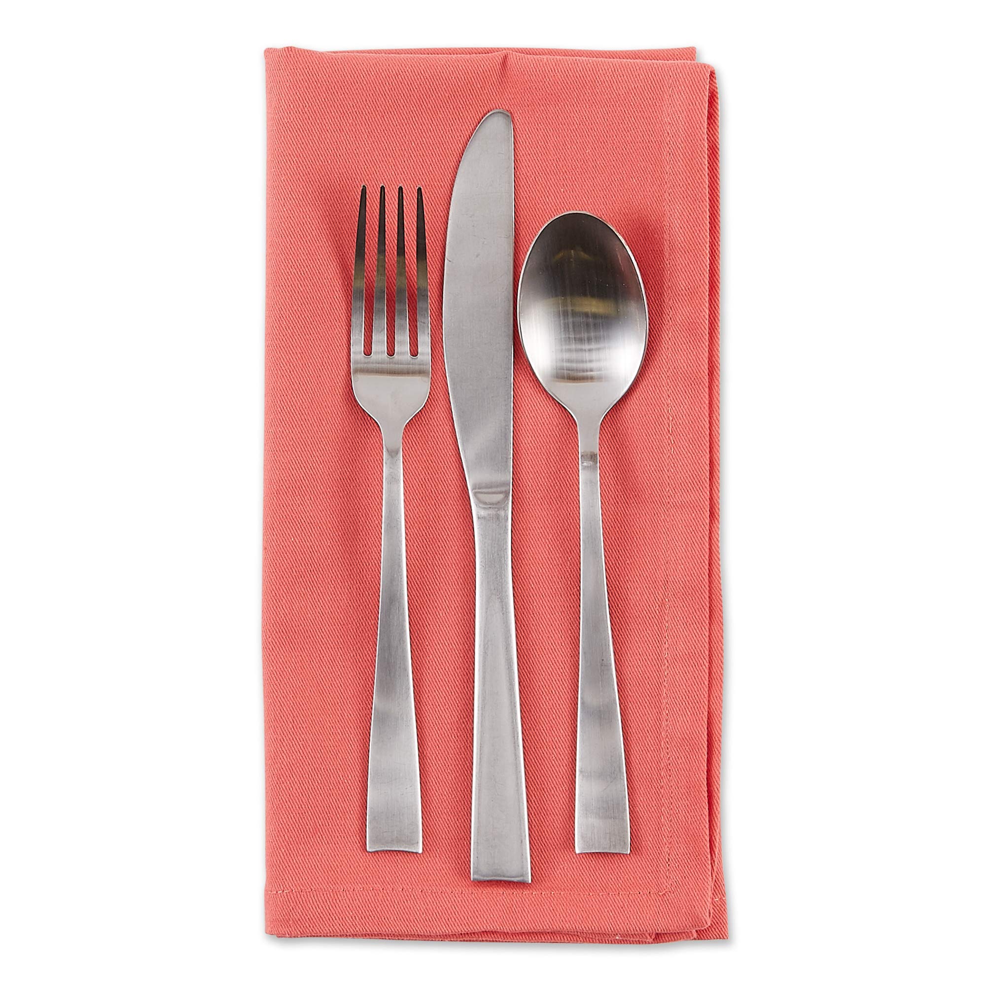 DII Solid Napkin Set Collection, 20x20, Coral Reef, 6 Piece