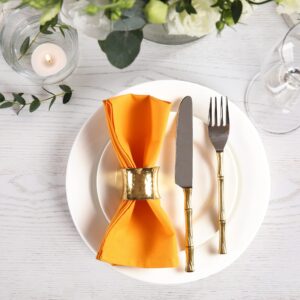 12 Pack Polyester Cloth Napkins 20 Inch Square Premium Colored, Oversized, Double Folded and Hemmed Table Napkins for Restaurant, Bistro, Wedding, Thanksgiving and Christmas (20x20 -Mustard)