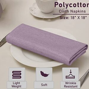 Ruvanti Cloth Napkins Set of 12, 18x18 Reusable Napkins Cloth Washable, Soft & Durable Table Napkins, Poly Cotton Fabric Dinner Napkins for Parties, Christmas, Thanksgiving, Weddings - Purple