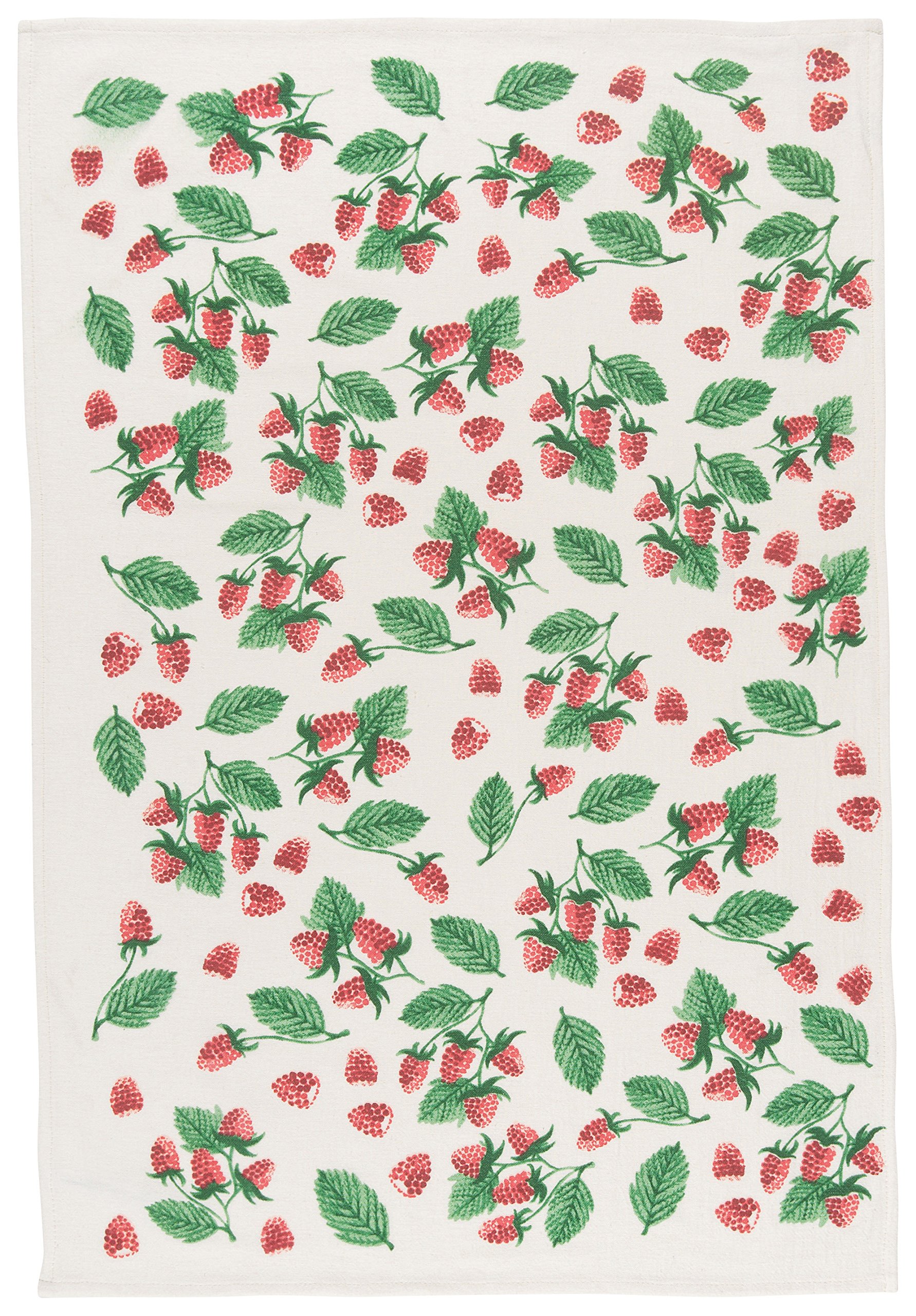 Now Designs Berry Patch Cotton Floursack Kitchen Dish Towels 20 x 30in, Set of 3, Red, Blue, Green, White