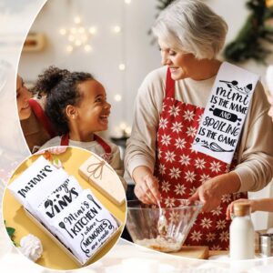 4 Pieces Nana Kitchen Towel Funny Dish Towel Microfiber Tea Towel Nana Gift for Home Birthday Kitchen Cooking Baking (Mimi)