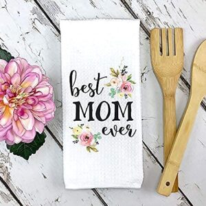 canary road best mom ever towel | waffle weave dish towel | mother birthday present | gift for mom | mother's day gift | mother birthday gift