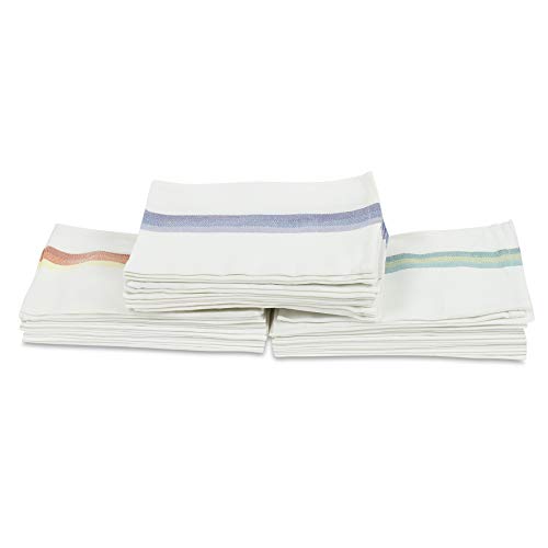 Simpli-Magic 79272 Herringbone Dish Towels, Kitchen Towels, Pack of 18, Multi, 15"x26"