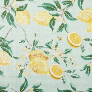 Martha Stewart Dual Purpose Kitchen Towel 2-Pack Set, Lemon Whimsy, 16"x28"