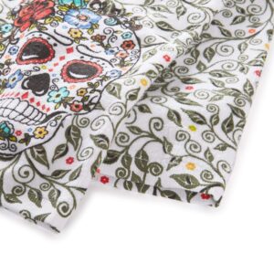 Fiesta Skull & Vine Kitchen Towel Set, Multi, 2 Piece