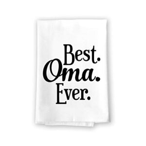 honey dew gifts best oma ever flour sack towel, 27 inch by 27 inch, 100% cotton, highly absorbent, multi-purpose kitchen dish towel