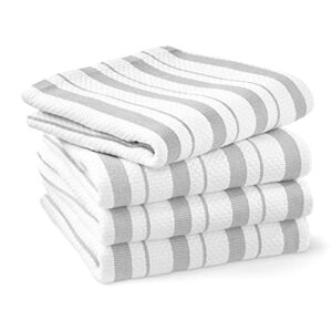 williams-sonoma classic striped towels, cotton,set of 4 (drizzle)