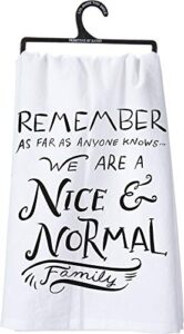 primitives by kathy 25260 lol made you smile dish towel, cotton, 28" by 28", nice and normal