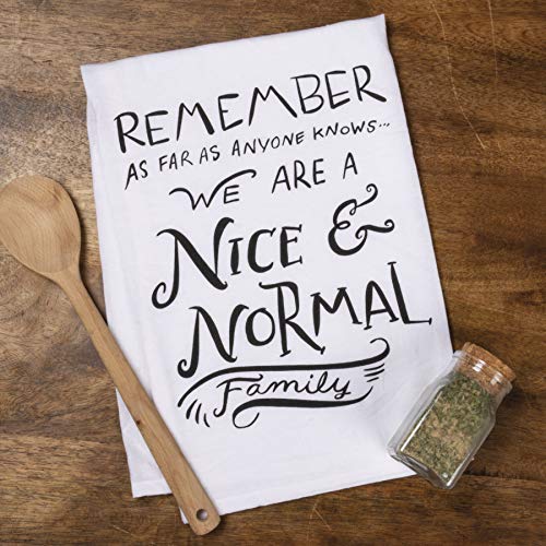 Primitives by Kathy 25260 LOL Made You Smile Dish Towel, Cotton, 28" by 28", Nice and Normal