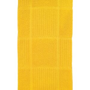 T-Fal Textiles 10943 Color Parquet Design 100-Percent Cotton Kitchen Dish Towel, Lemon, Solid-Single