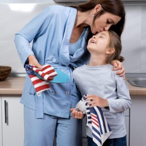 4 Pcs 4th of July Patriotic Kitchen Towels American Flag Stars Dish Towels Independence Day Hand Towel Red White and Blue Tea Towels for Kitchen Housewarming Gifts Memorial Day Home, 15.7" x 23.6"