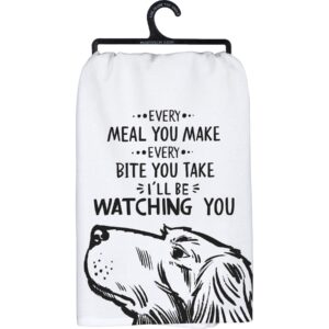 primitives by kathy every meal you make every bite you take i'll be watching you decorative kitchen towel, 28" x 28"