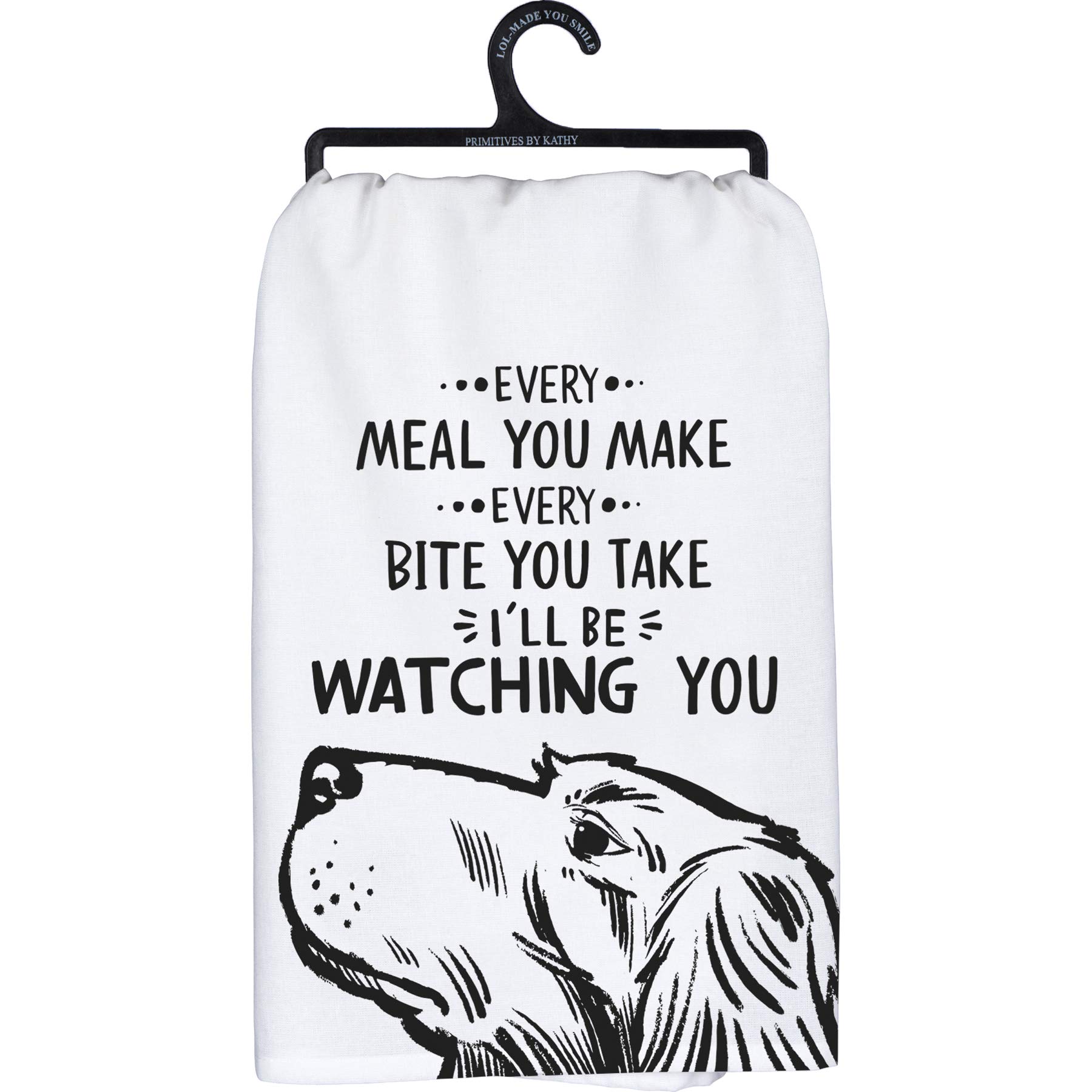 Primitives by Kathy Every Meal You Make Every Bite You Take I'll Be Watching You Decorative Kitchen Towel, 28" x 28"