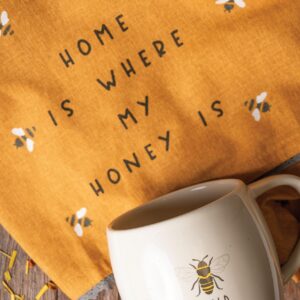 Karma Bee Tea Towel - 100% Cotton Hand Towels for The Kitchen - Modern Home Decor - Dark Yellow 28.00" x 20.00"