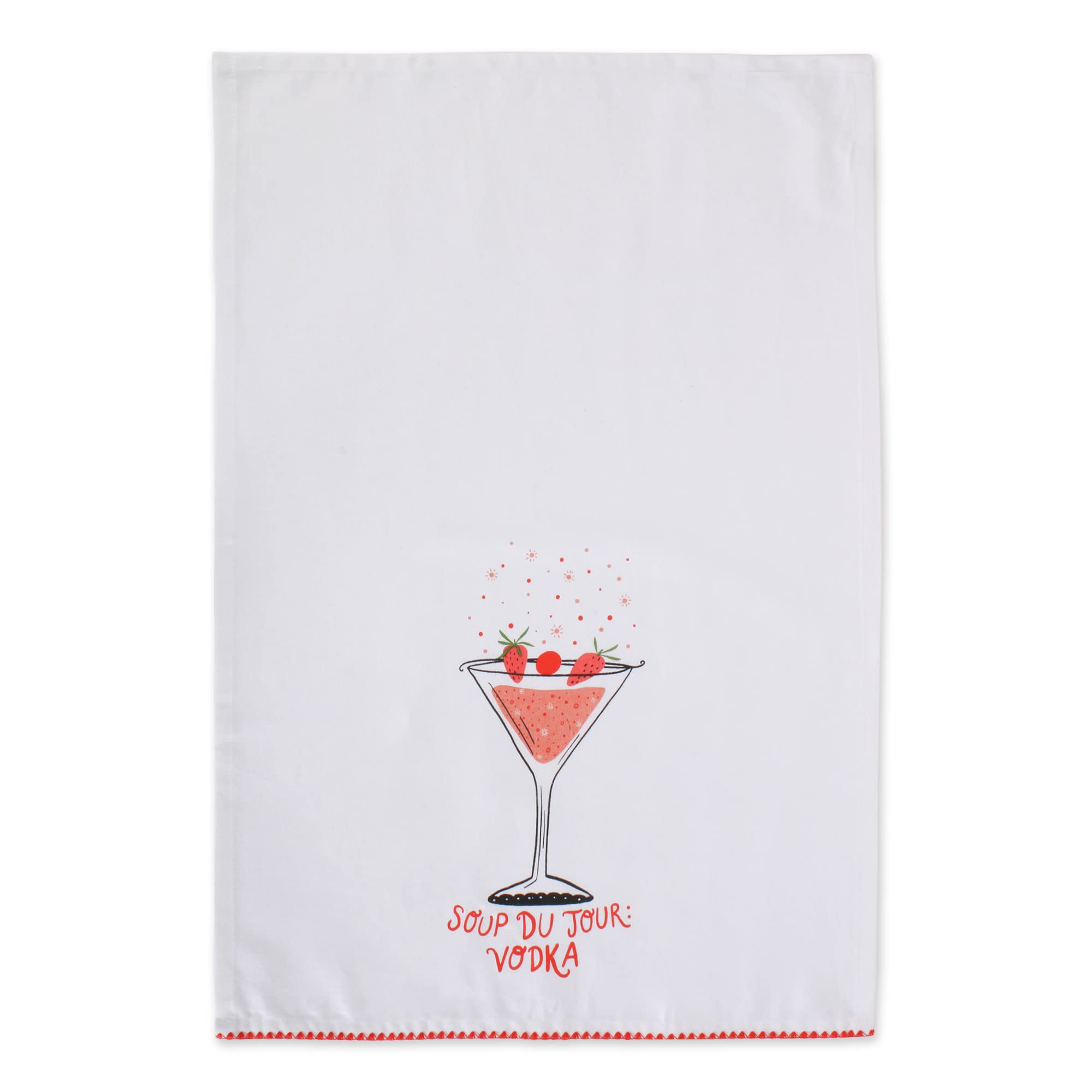 DII Cocktail Collection Kitchen, Dishtowel Set, Dishtowel Set, Sassy Cocktails 4 Piece