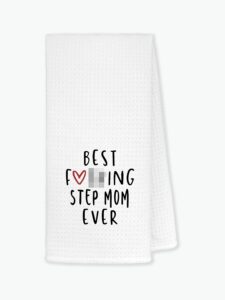 step mom ever kitchen towels dishcloths 24"x16", funny best step mom gifts beach towels bath towels hand towels,step mom stepmother birthday from stepdaughter stepson