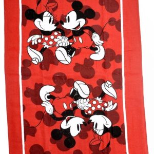 Disney Oven Mitt Pot Holder & Dish Towel 3 pc Kitchen Set (Mickey Minnie Red)